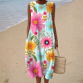 Comfortable Summer Dress Without Sleeves
