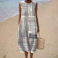Comfortable Summer Dress Without Sleeves