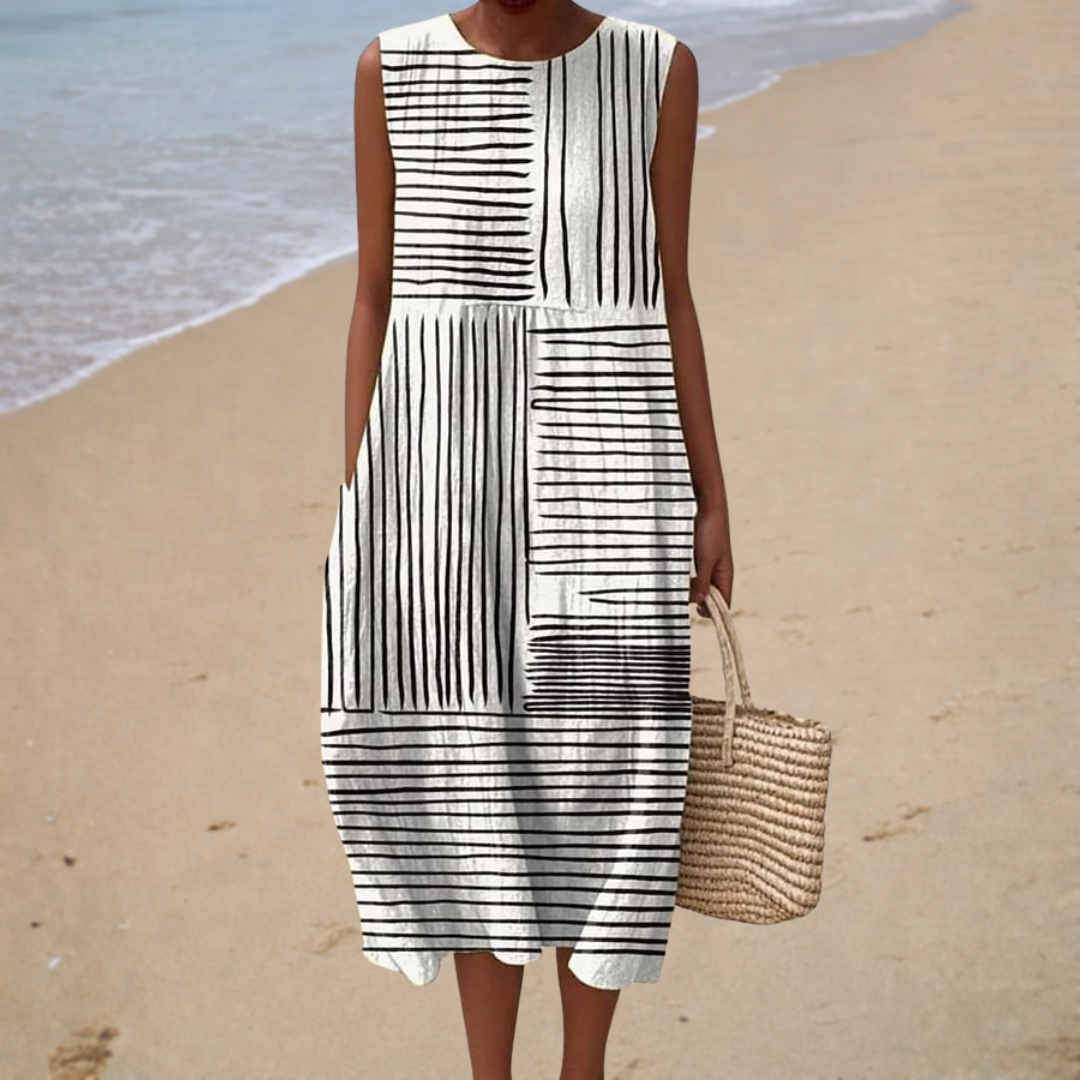 Comfortable Summer Dress Without Sleeves
