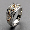 Classic Two-Tone Cable Ring