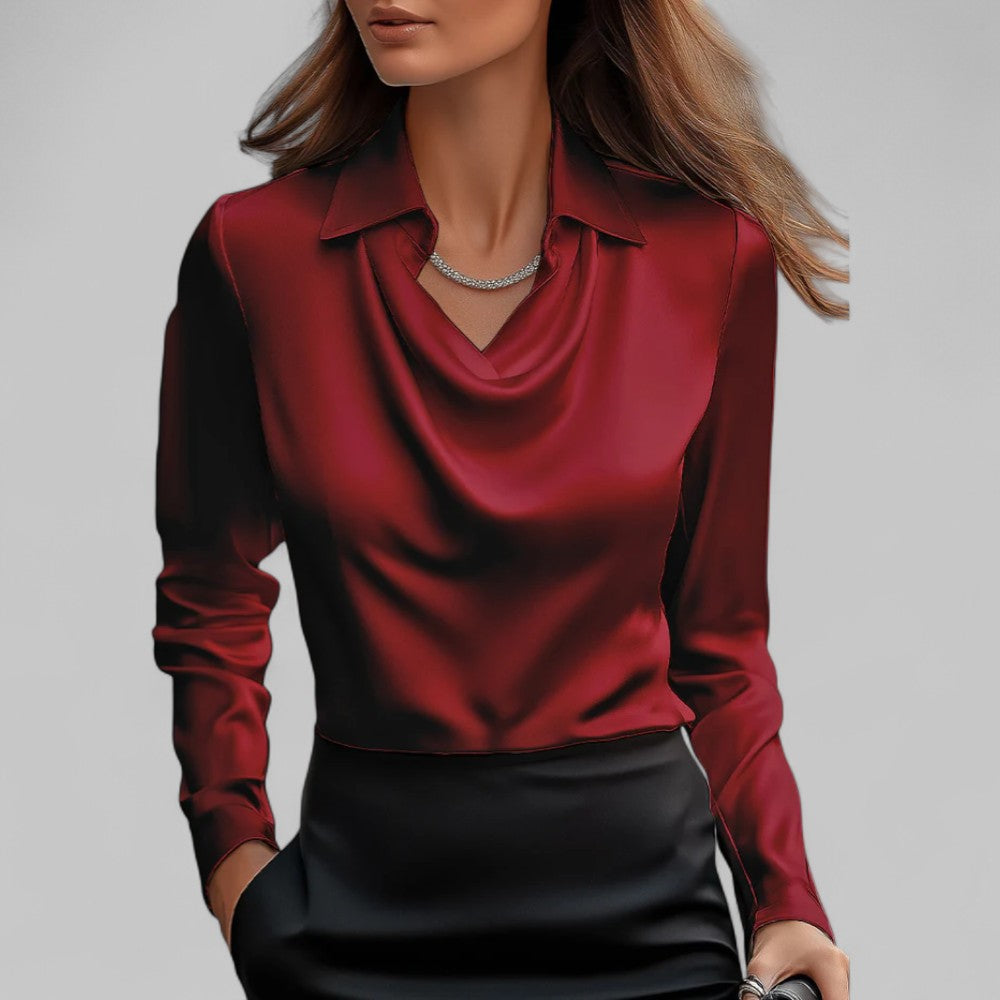 Theresa | Elegant Satin Blouse for Women