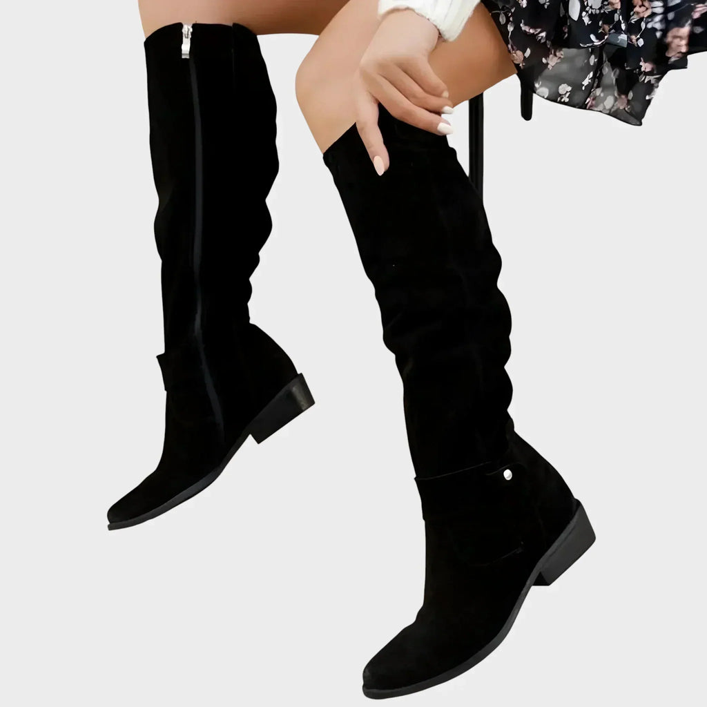 Tila | High Leather Calf Boots