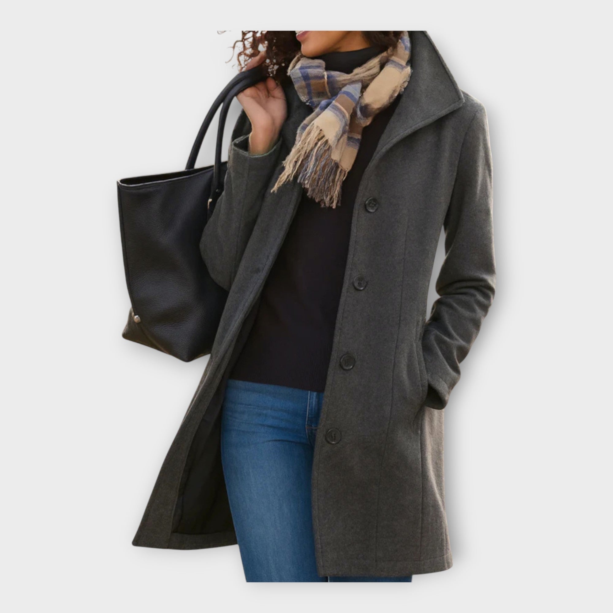 Tinna | Elegant wool coat with buttons
