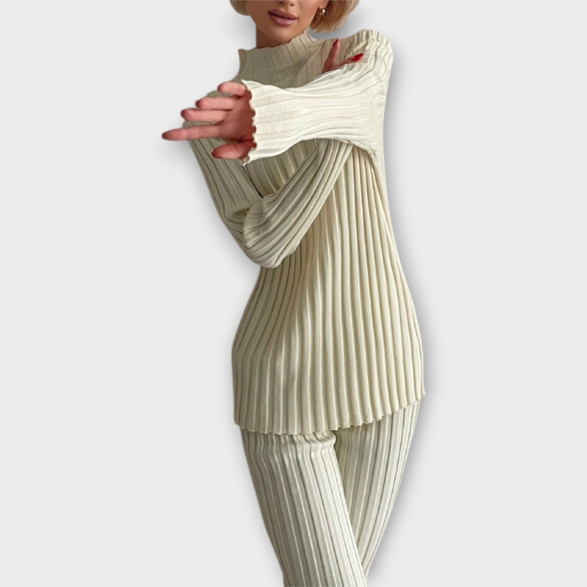 Lina | Knitted Set with Mood Line