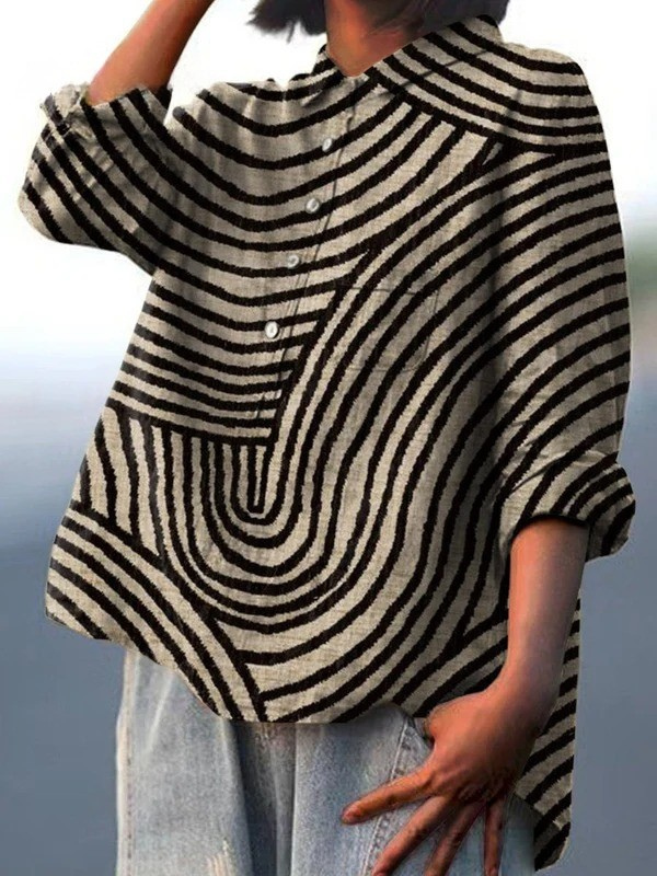 Cecelia | Women's Circular Pattern Printed Everyday Shirt