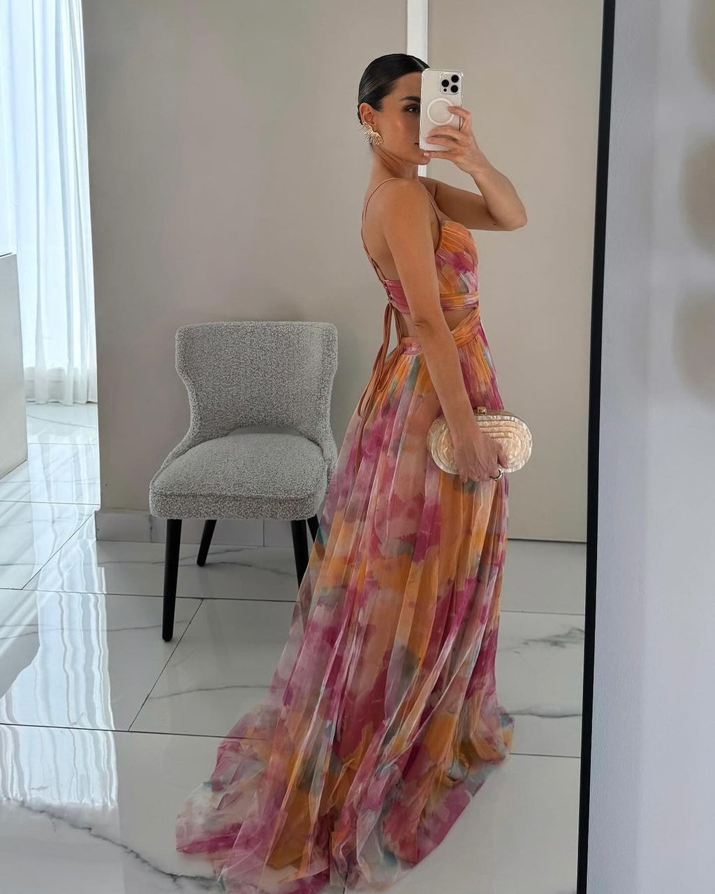 Giselle | Enchanting Maxi Dress with Floral Pattern