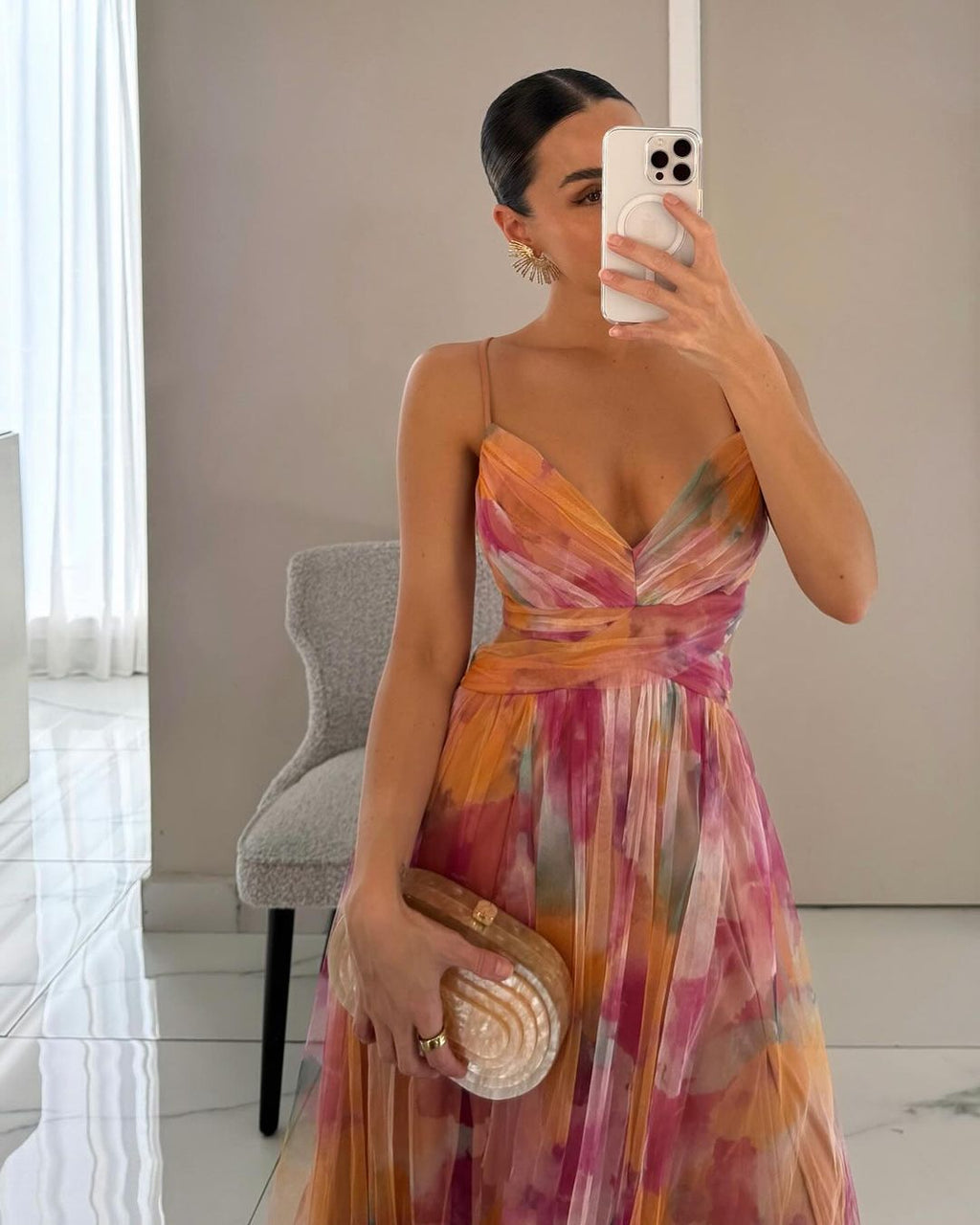 Giselle | Enchanting Maxi Dress with Floral Pattern