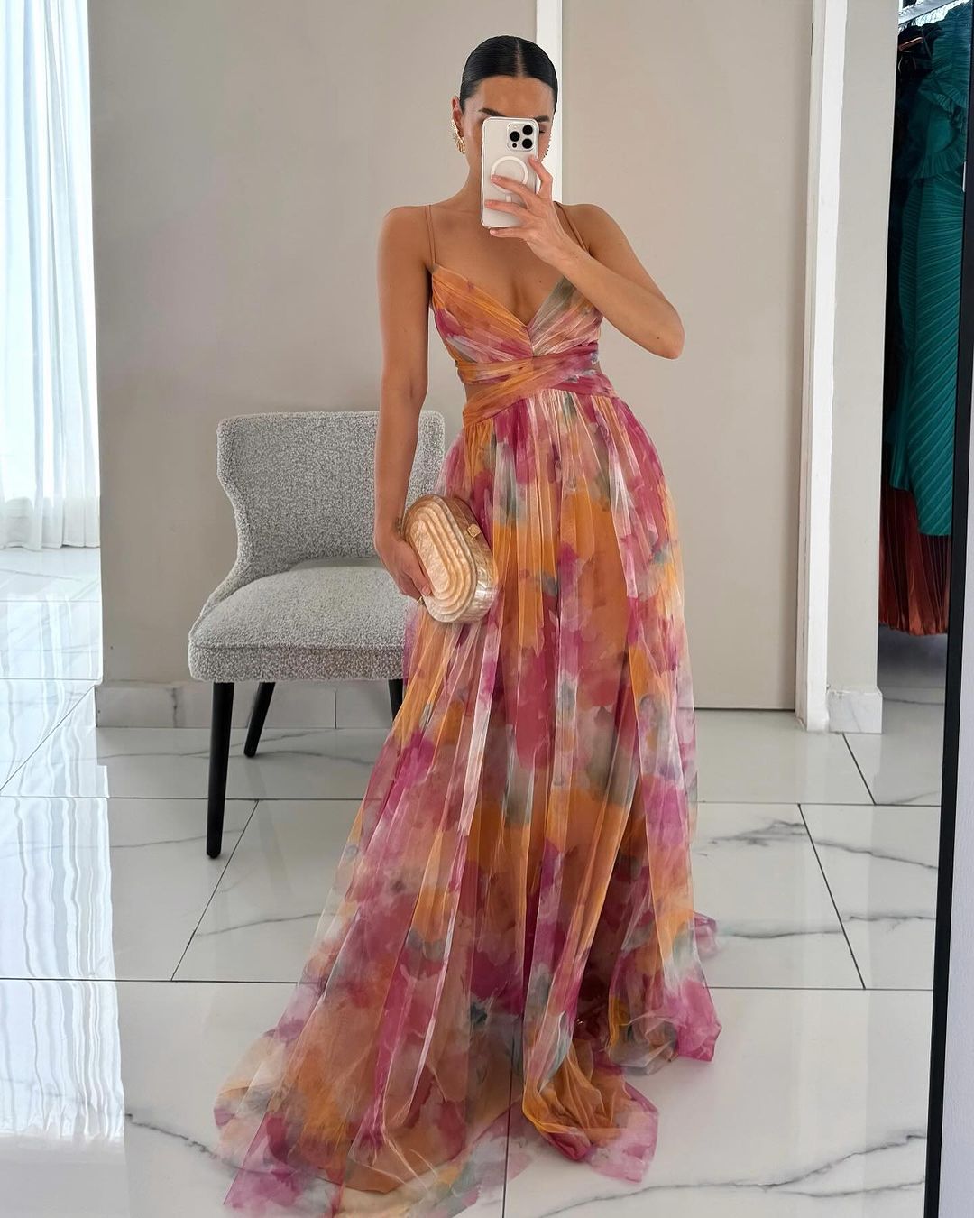 Giselle | Enchanting Maxi Dress with Floral Pattern