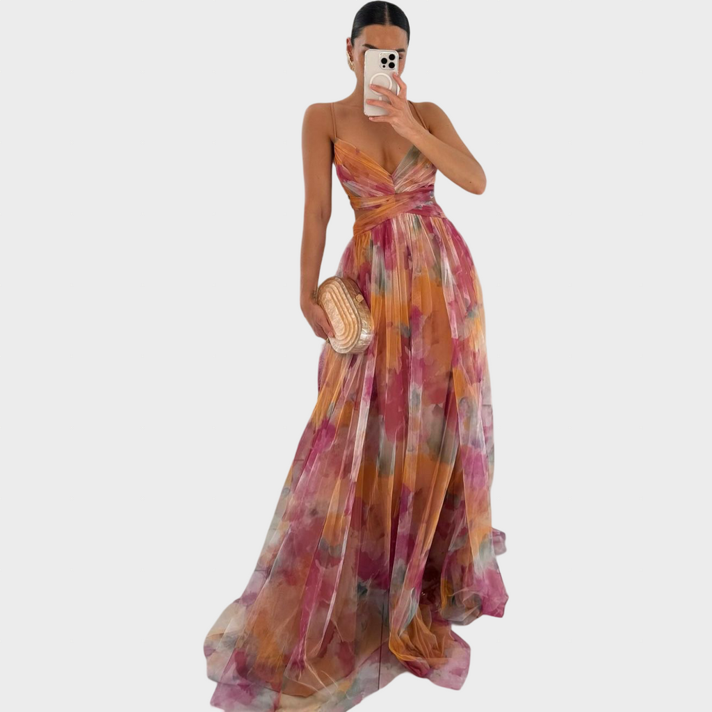 Giselle | Enchanting Maxi Dress with Floral Pattern