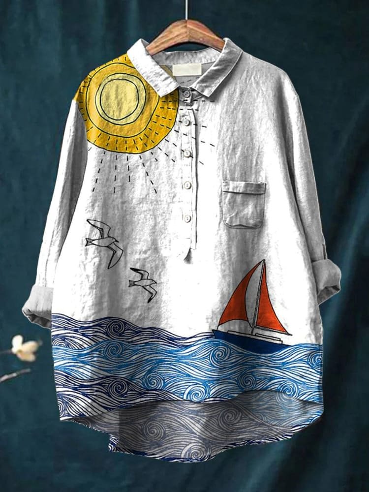 Mere | Women's Beach Wave Printed Shirt