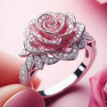 Exotic Floral Silver Ring