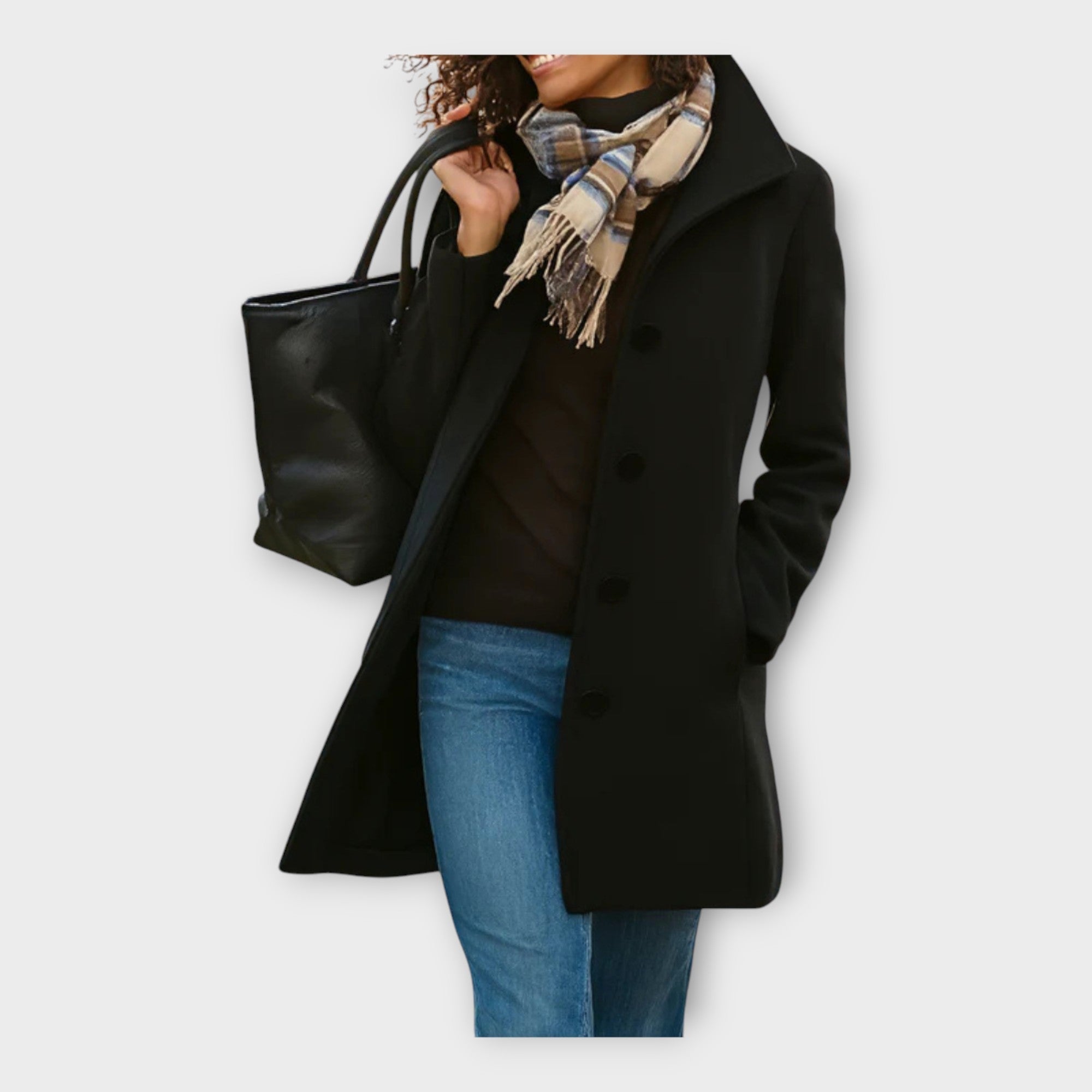 Tinna | Elegant wool coat with buttons