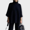 Mira | Casual top with a relaxed fit and high neckline