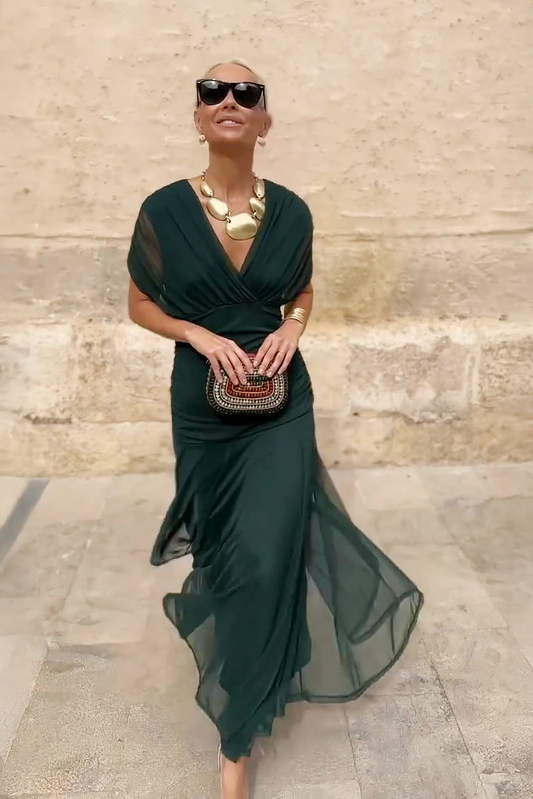 Louise | Elegant Maxi Dress with V-Neck