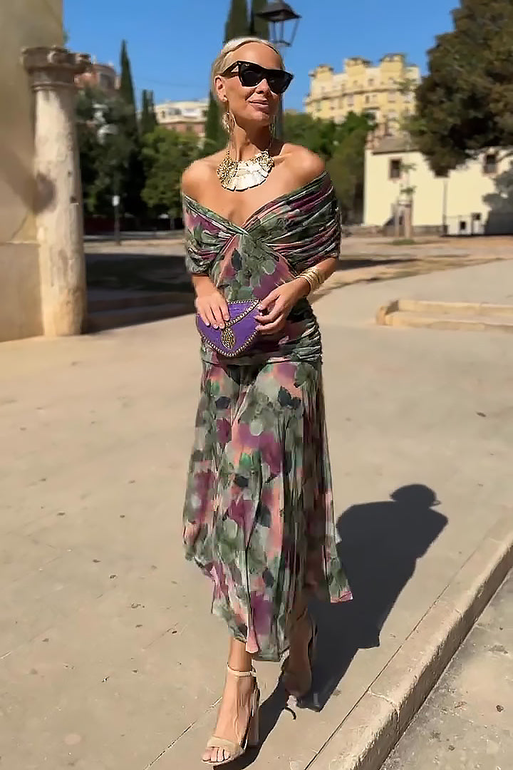 Louise | Elegant Maxi Dress with V-Neck