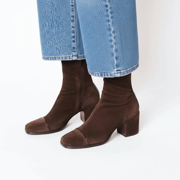 Iza - Square-Toed and Heeled Women's Shoes