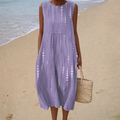 Comfortable Summer Dress Without Sleeves