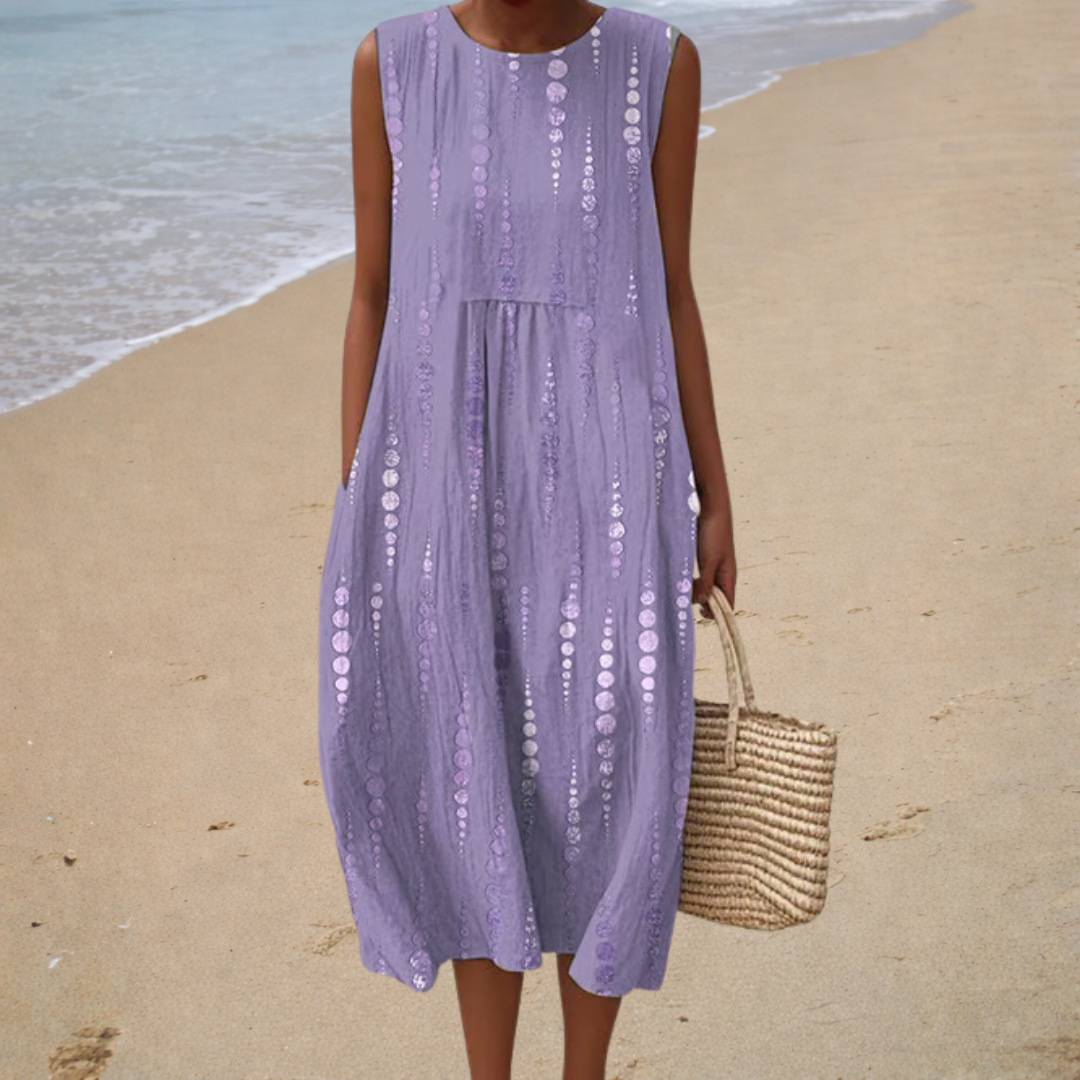 Comfortable Summer Dress Without Sleeves