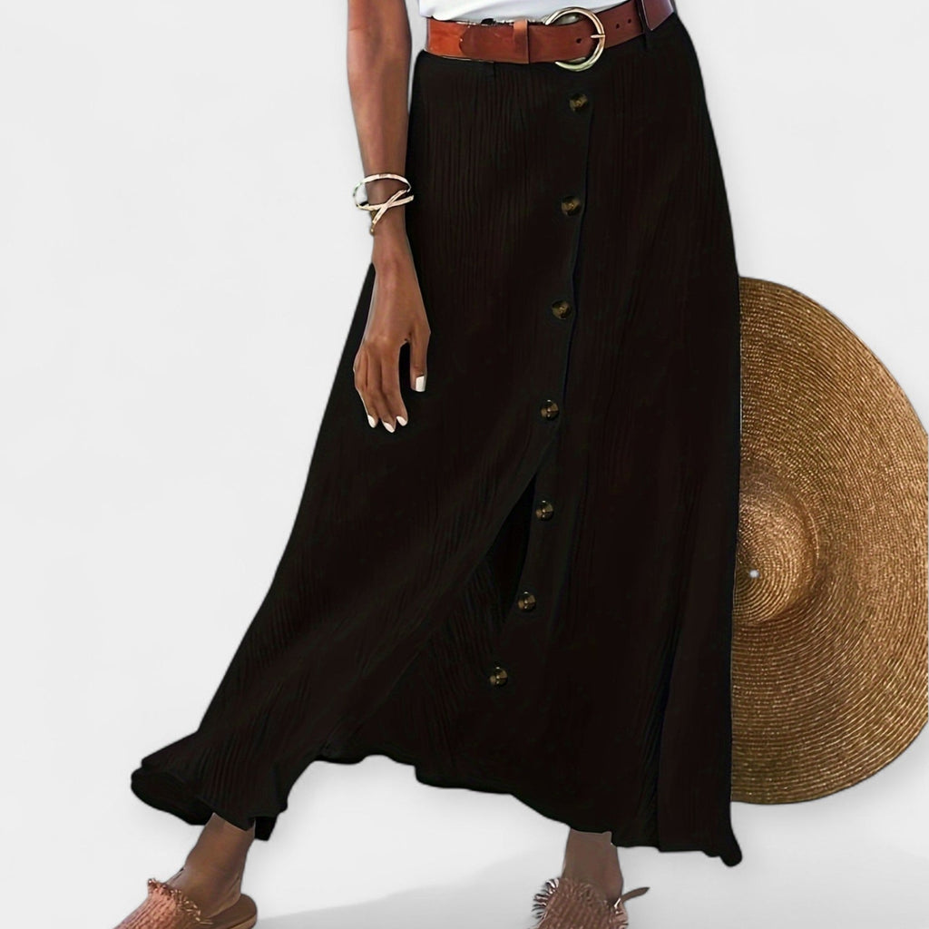 Alicia | Sheer Midi Skirt with Torn Detail