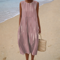Comfortable Summer Dress Without Sleeves