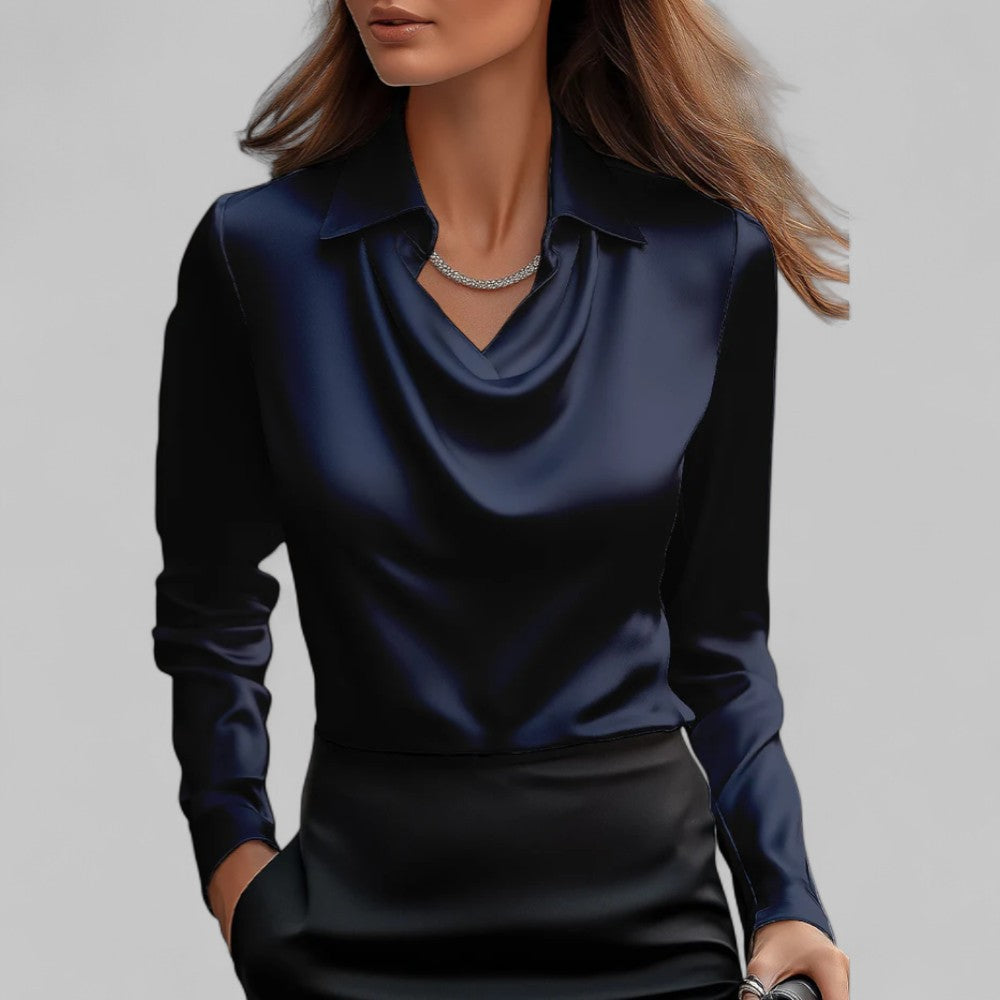 Theresa | Elegant Satin Blouse for Women