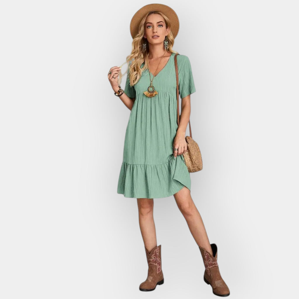 Bianca | Midi Dress with V-Neck