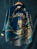 Noémie | Women's Artistic Wavy Pattern Casual Shirt