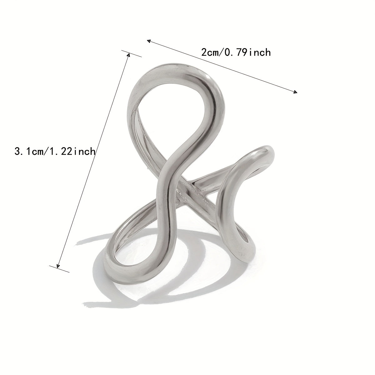Chic Ring with Asymmetrical Wave