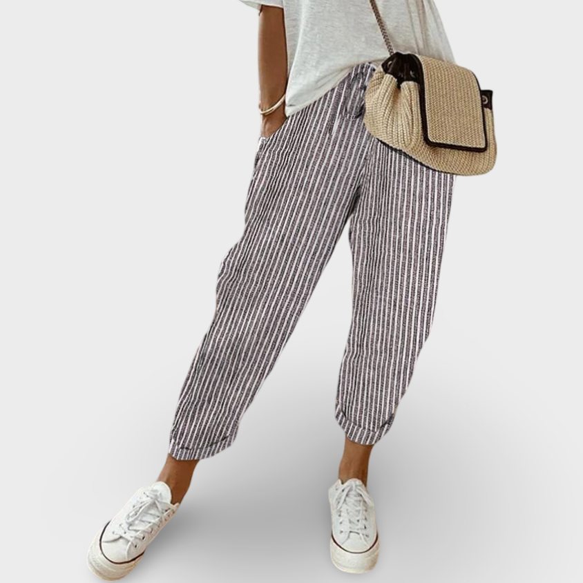 Helga | Stylish Casual Linen Trousers