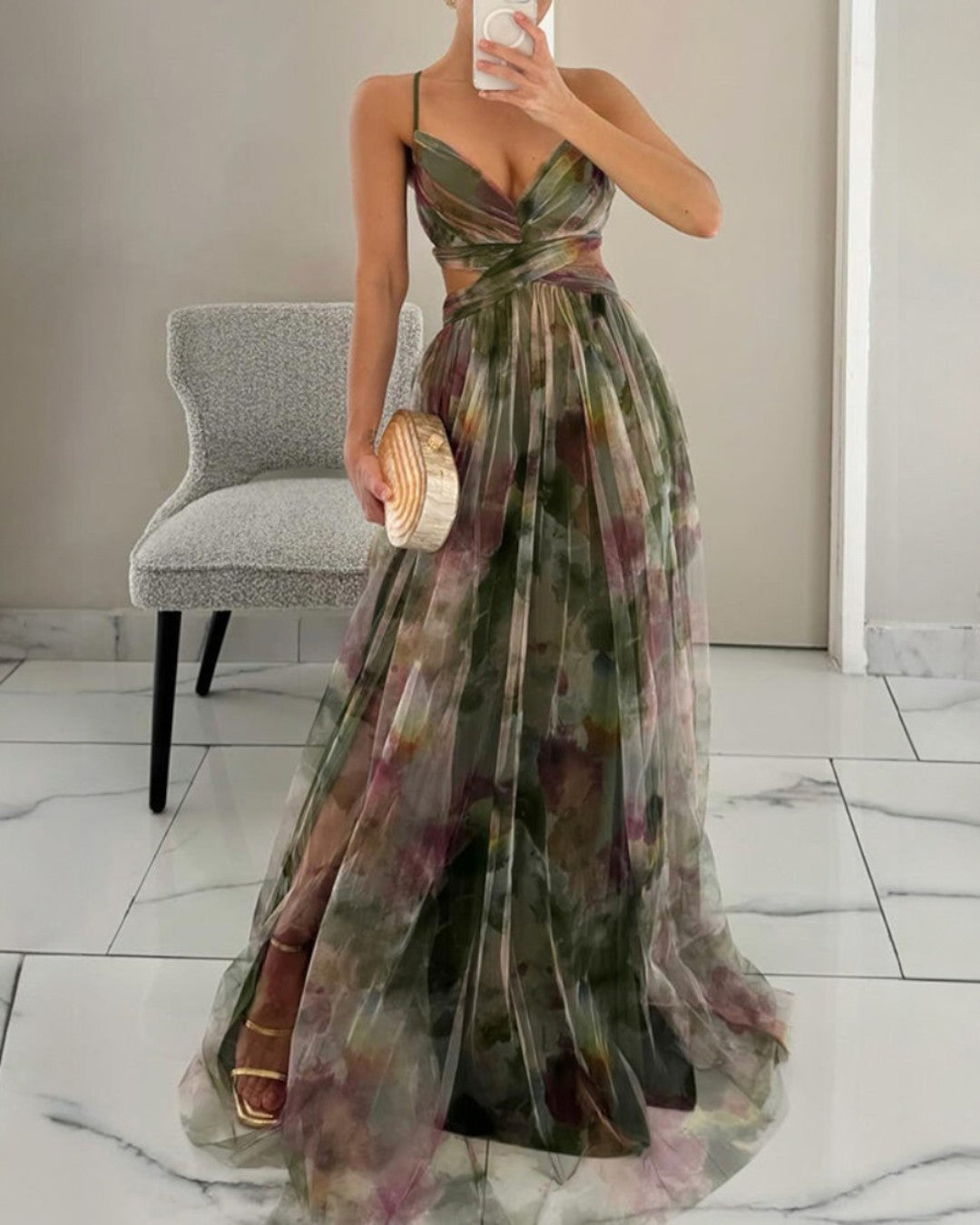 Giselle | Enchanting Maxi Dress with Floral Pattern