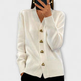 Marij | Women's V-Neck Jumper - Vintage Style Décolleté