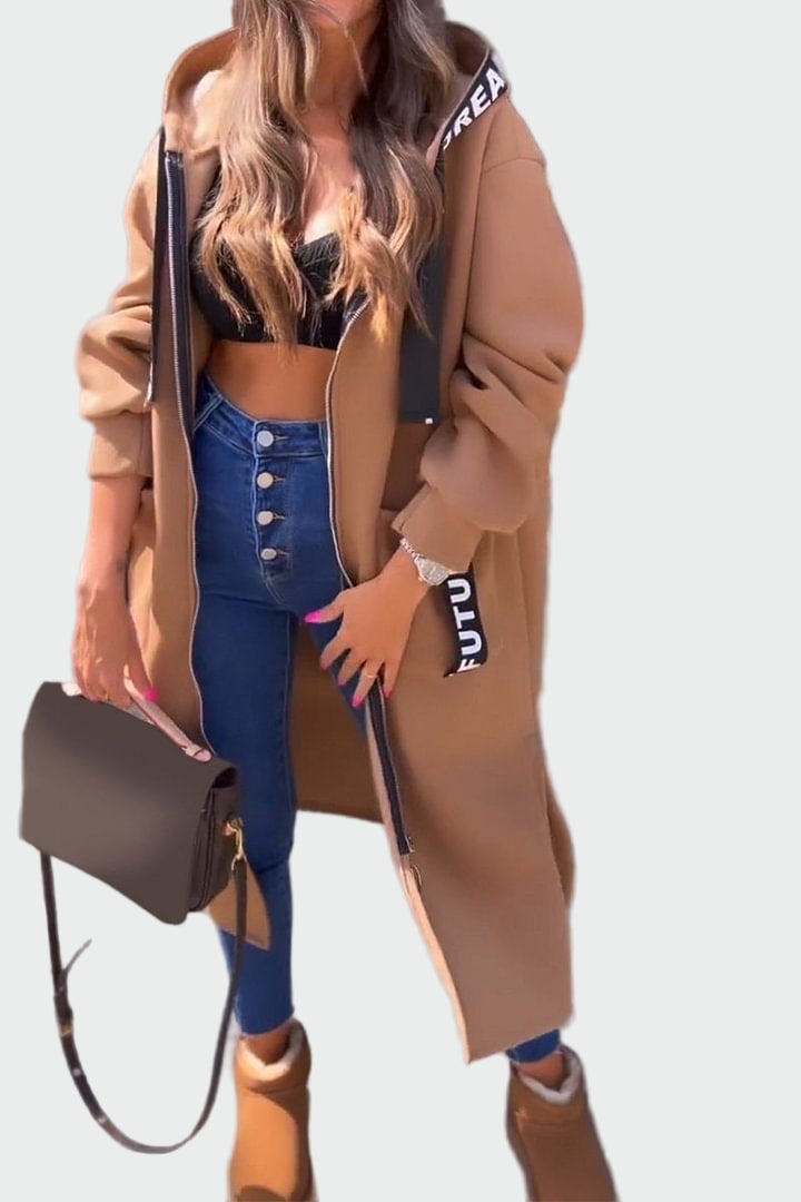 Anneli | Long Coat with Hood