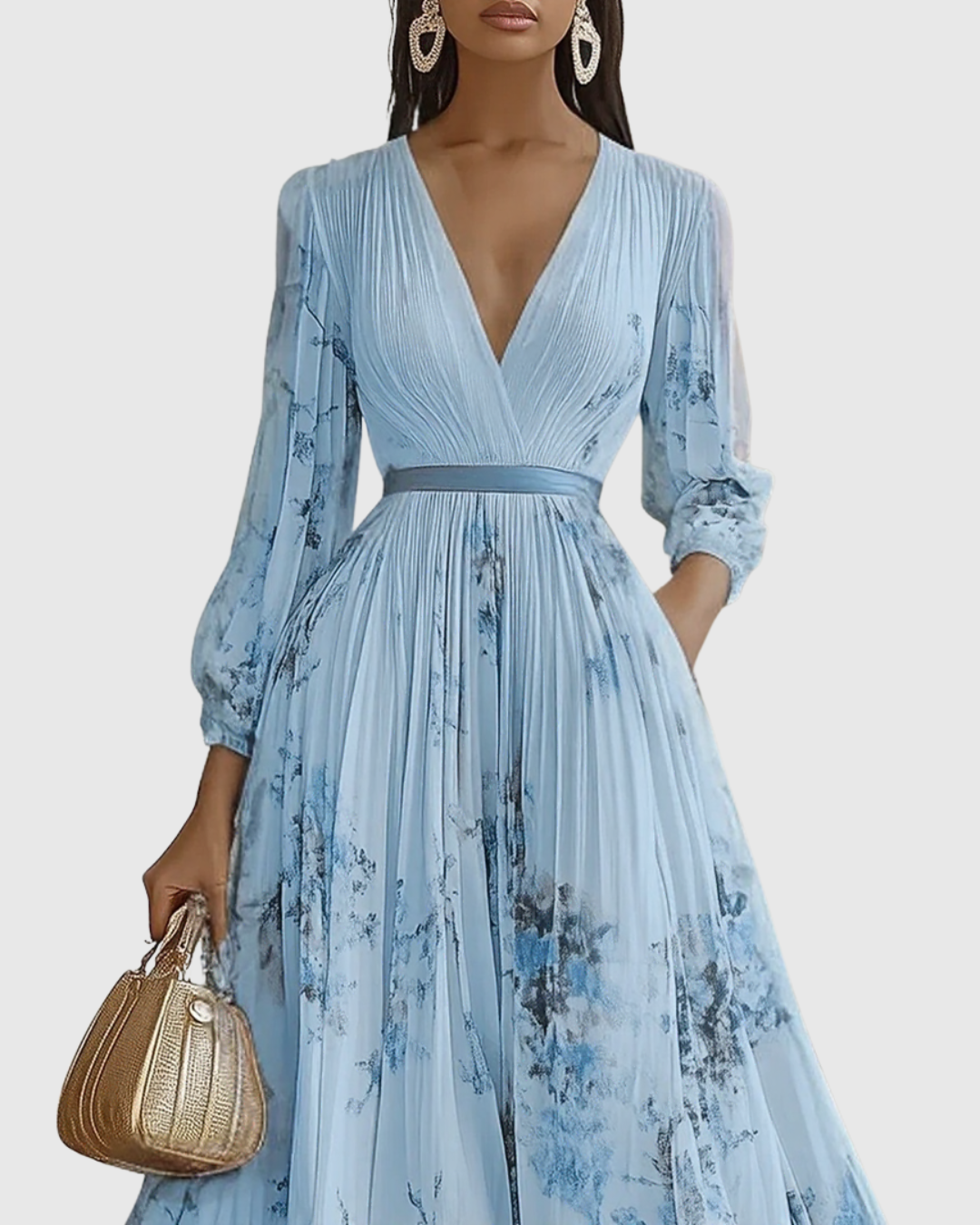 Siena | Elegant Pleated Maxi Dress