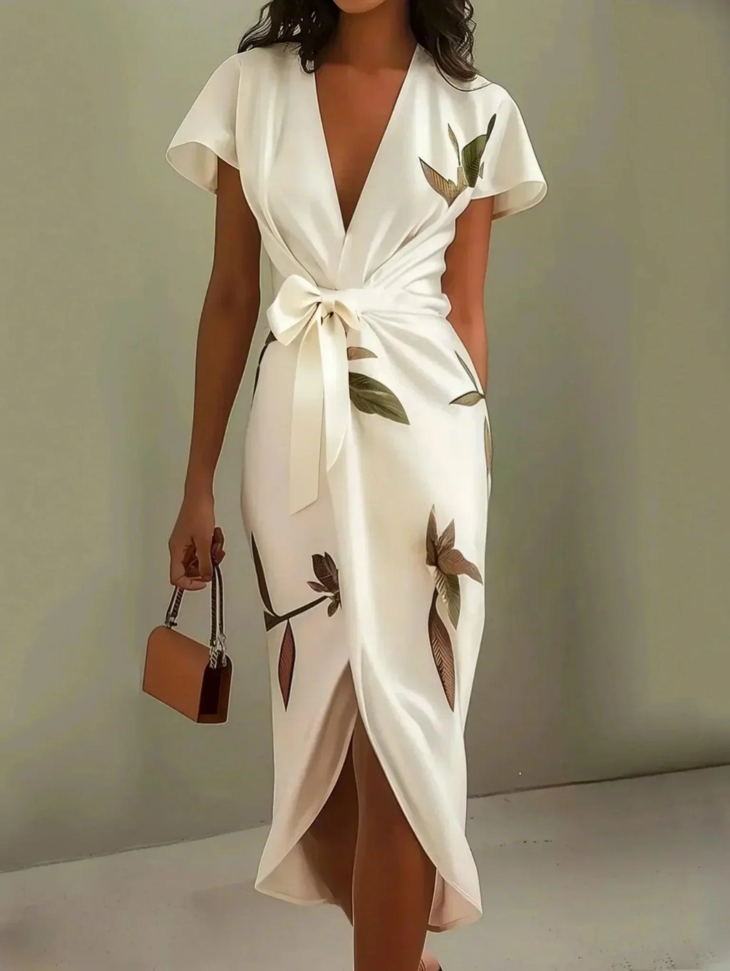 Elin | Elegant Wrap Dress with Floral Pattern