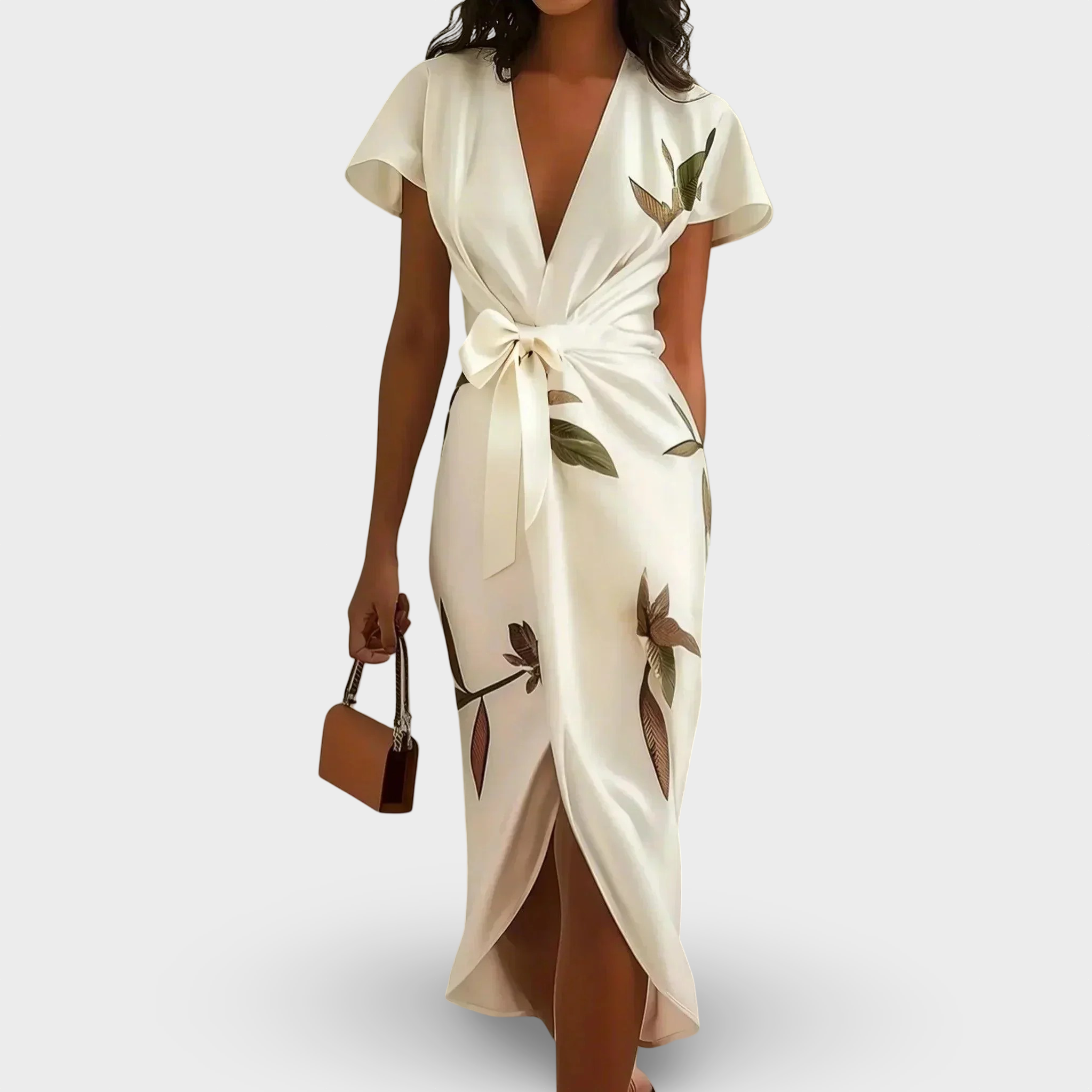 Elin | Elegant Wrap Dress with Floral Pattern