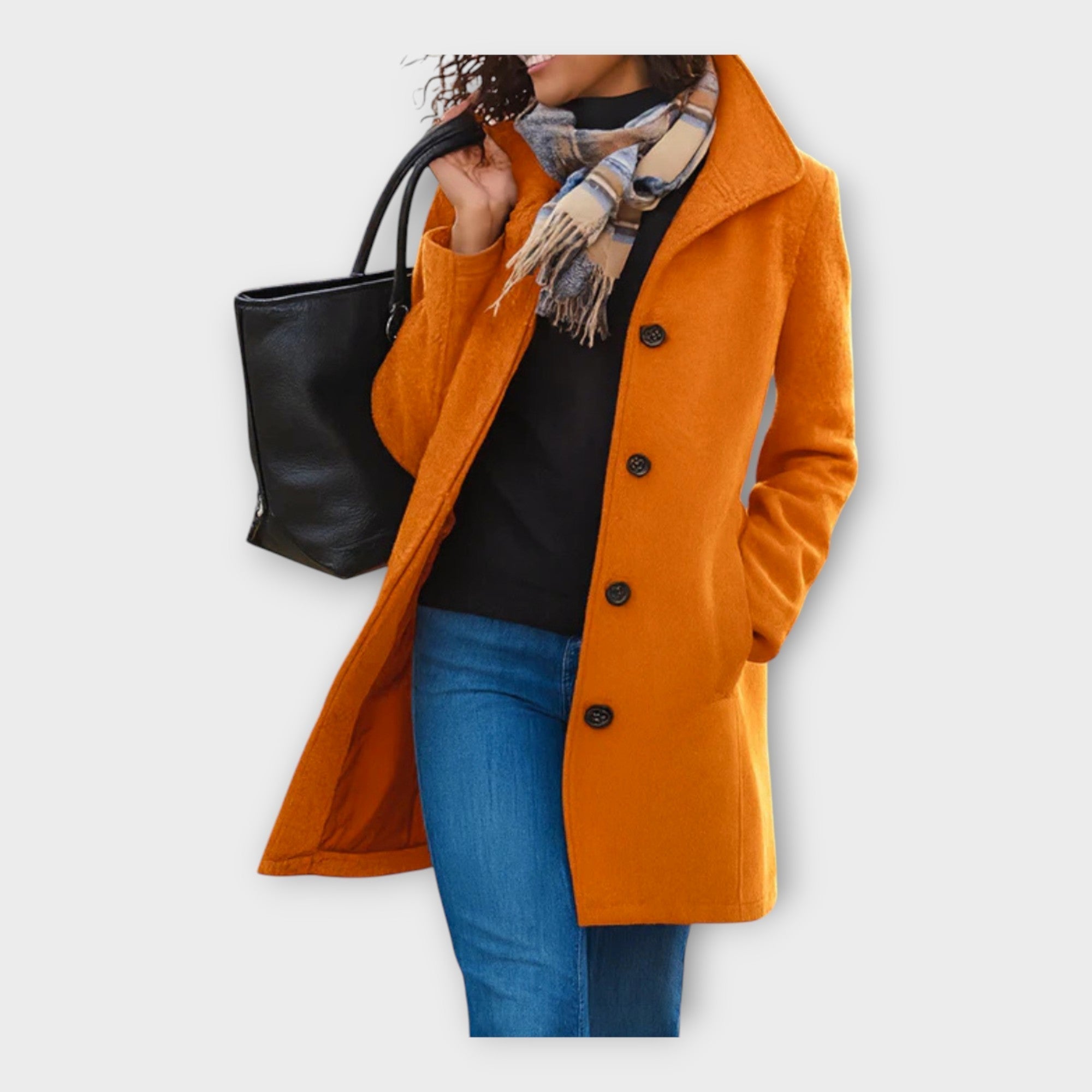 Tinna | Elegant wool coat with buttons