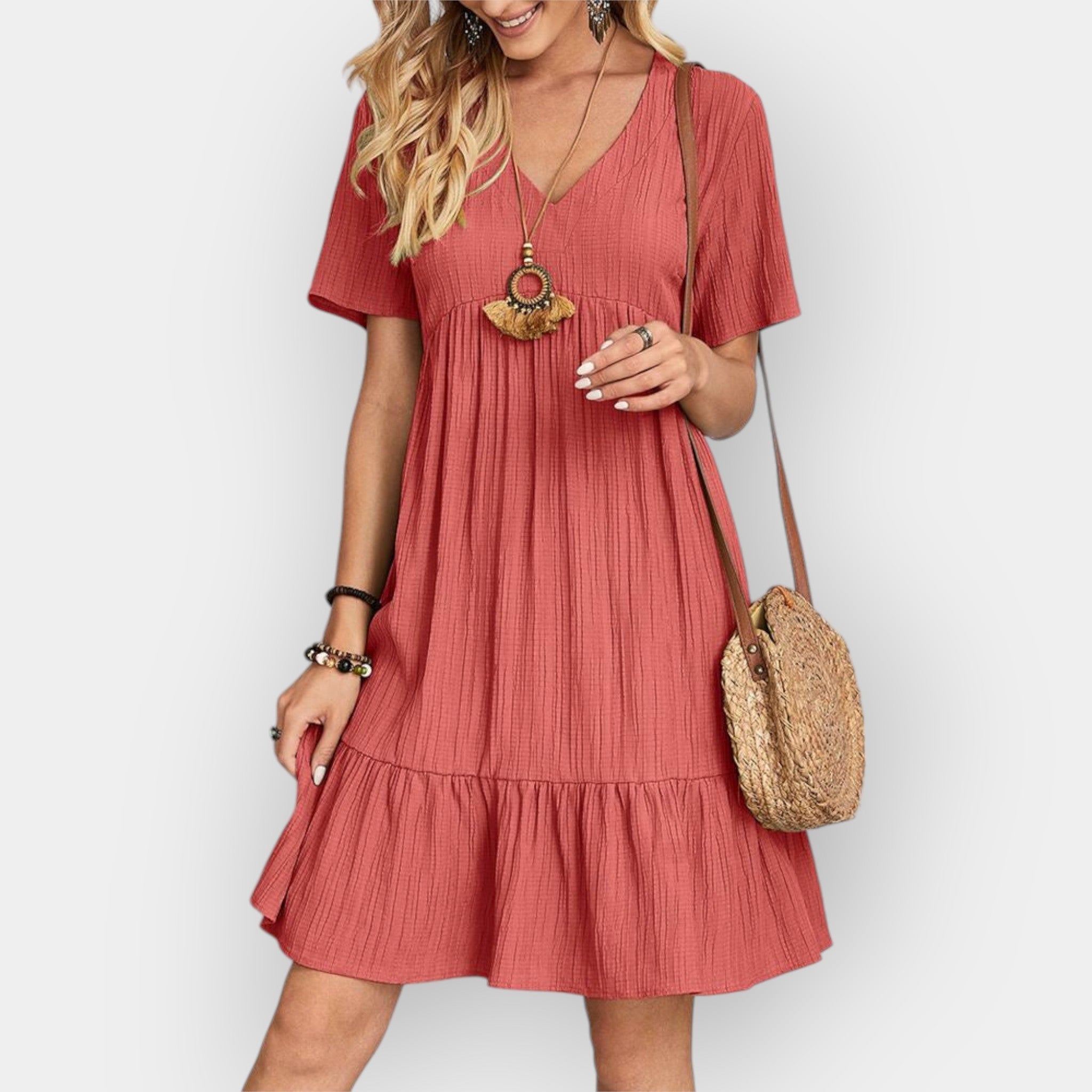 Bianca | Midi Dress with V-Neck