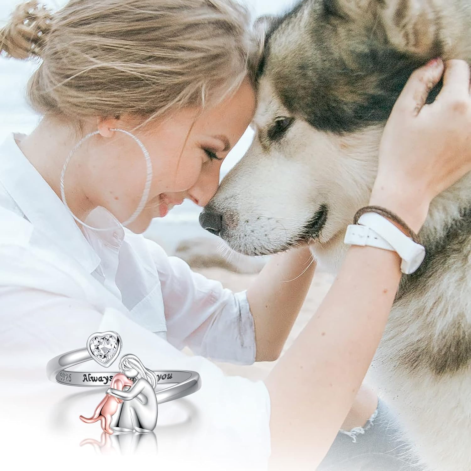 Eluisa | Dog Icon Ring (Pink)