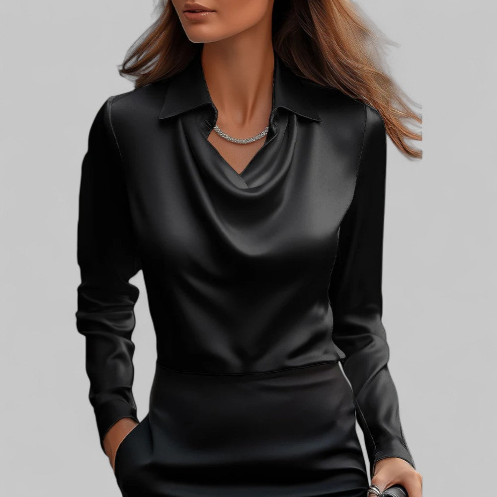Theresa | Elegant Satin Blouse for Women