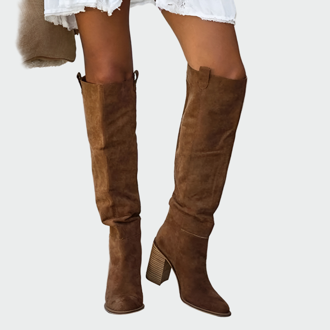 Oliva | Leather Orthopaedic Knee-High Boots for Comfort and Foot Health