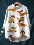 Allyson | Casual Shirt with Nunnu Dog Print