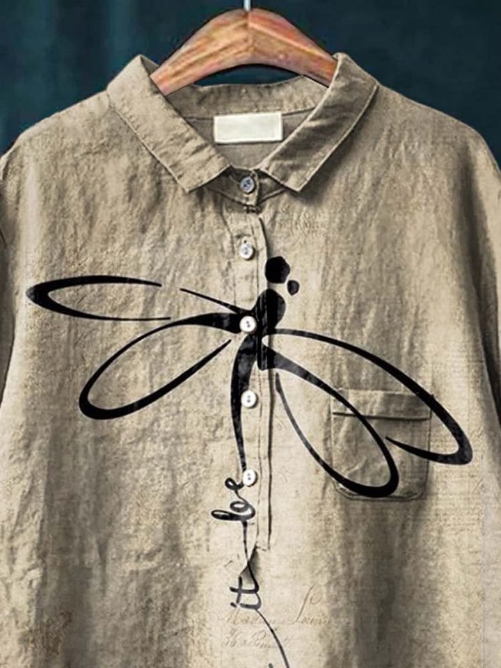 Anaïs | Women's Graceful Butterfly Print Everyday Shirt