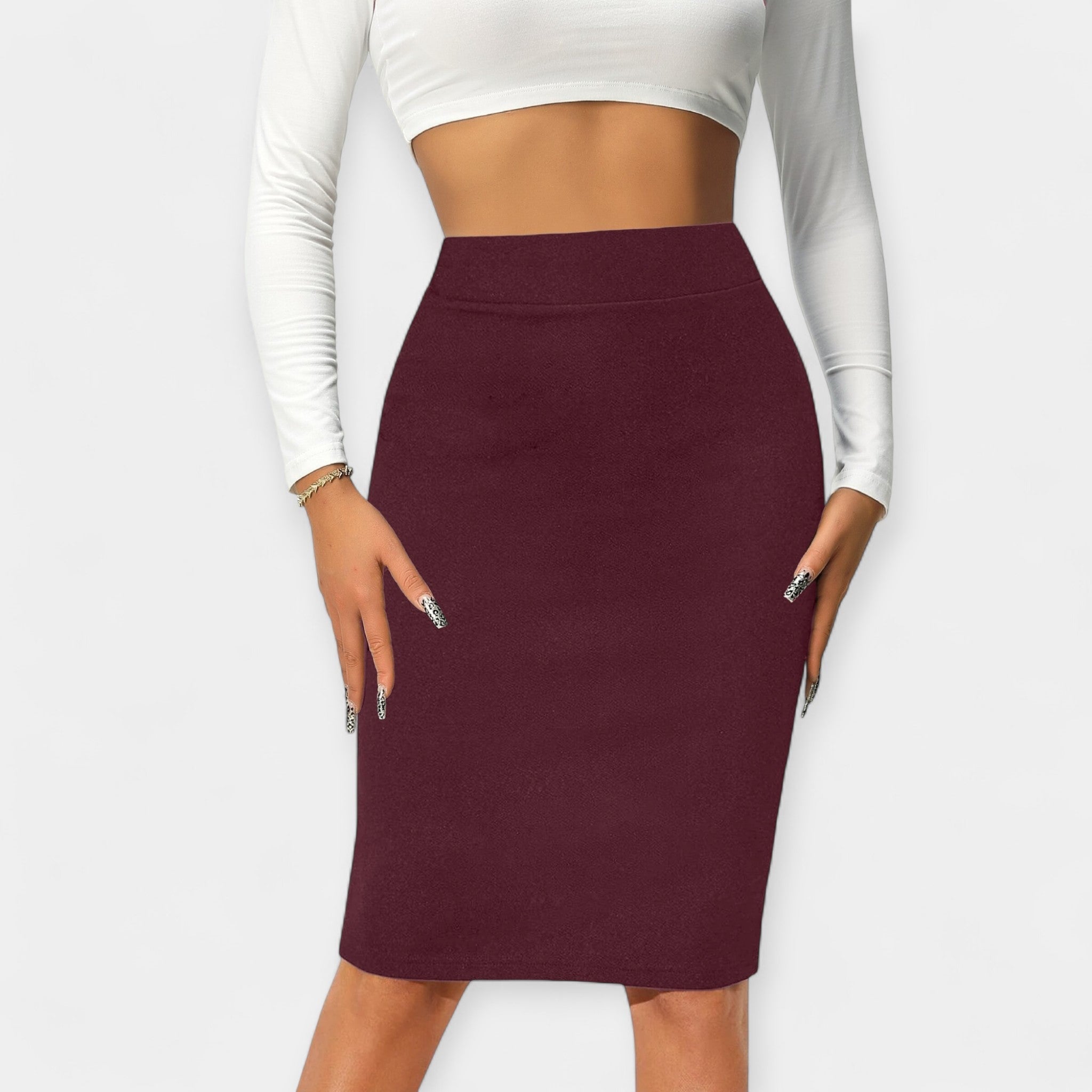 Marina | High-Waisted Office Skirt