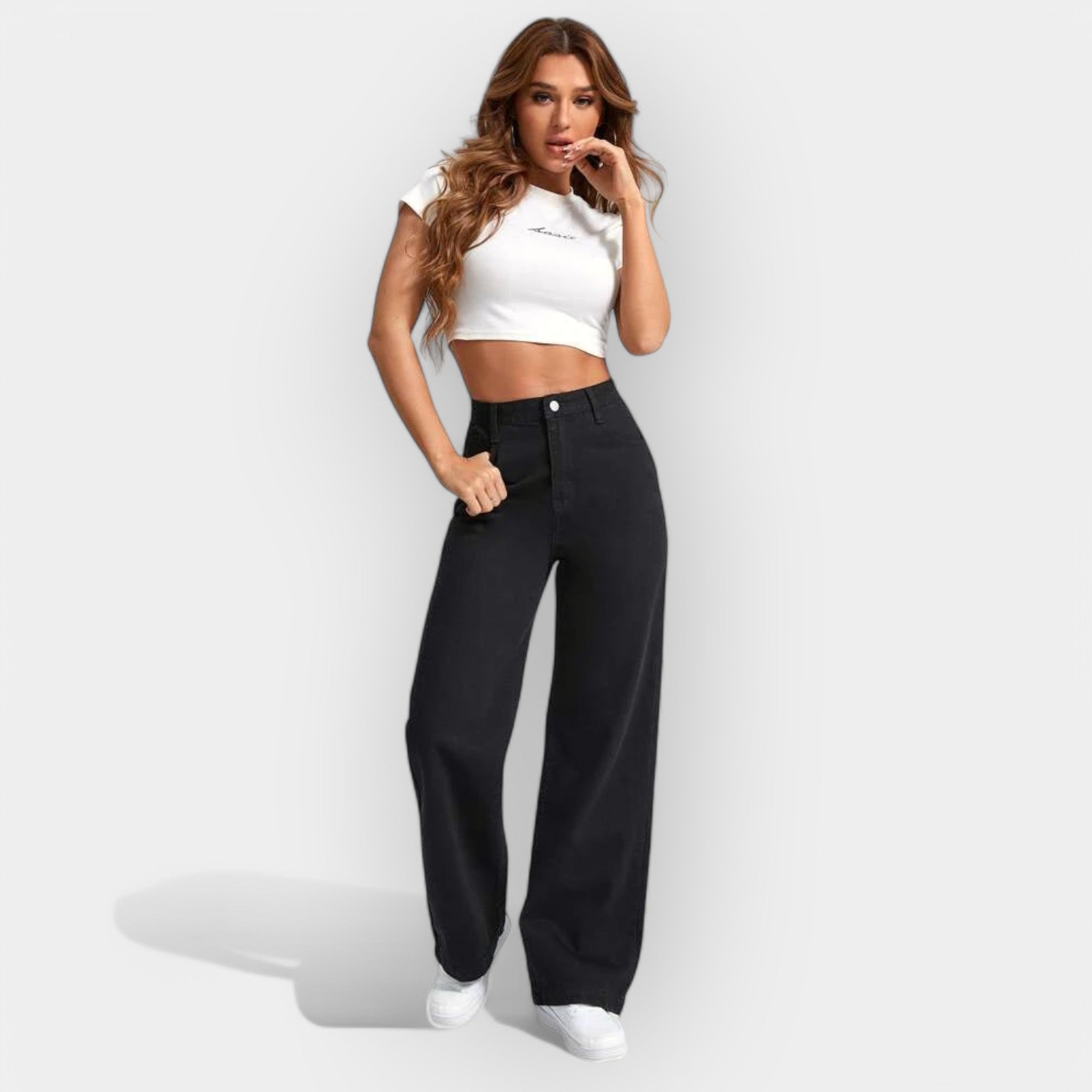 Celine | High-Waisted Trousers with Wide Legs