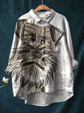 Daisy | Women's Artistic Puppy Illustration Printed Everyday Shirt