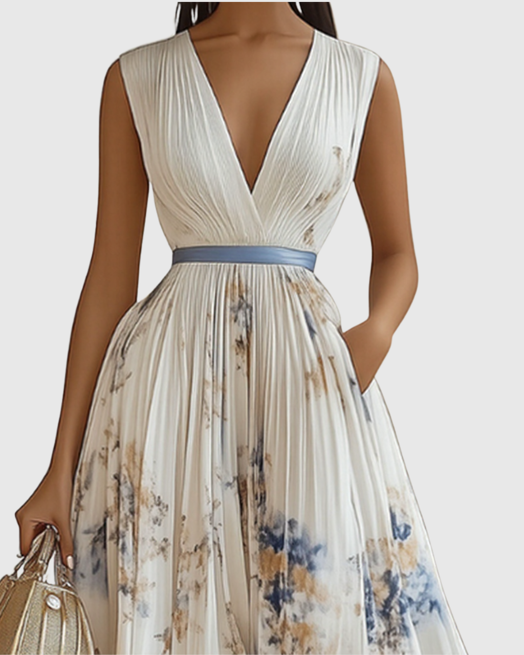 Siena | Elegant Pleated Maxi Dress