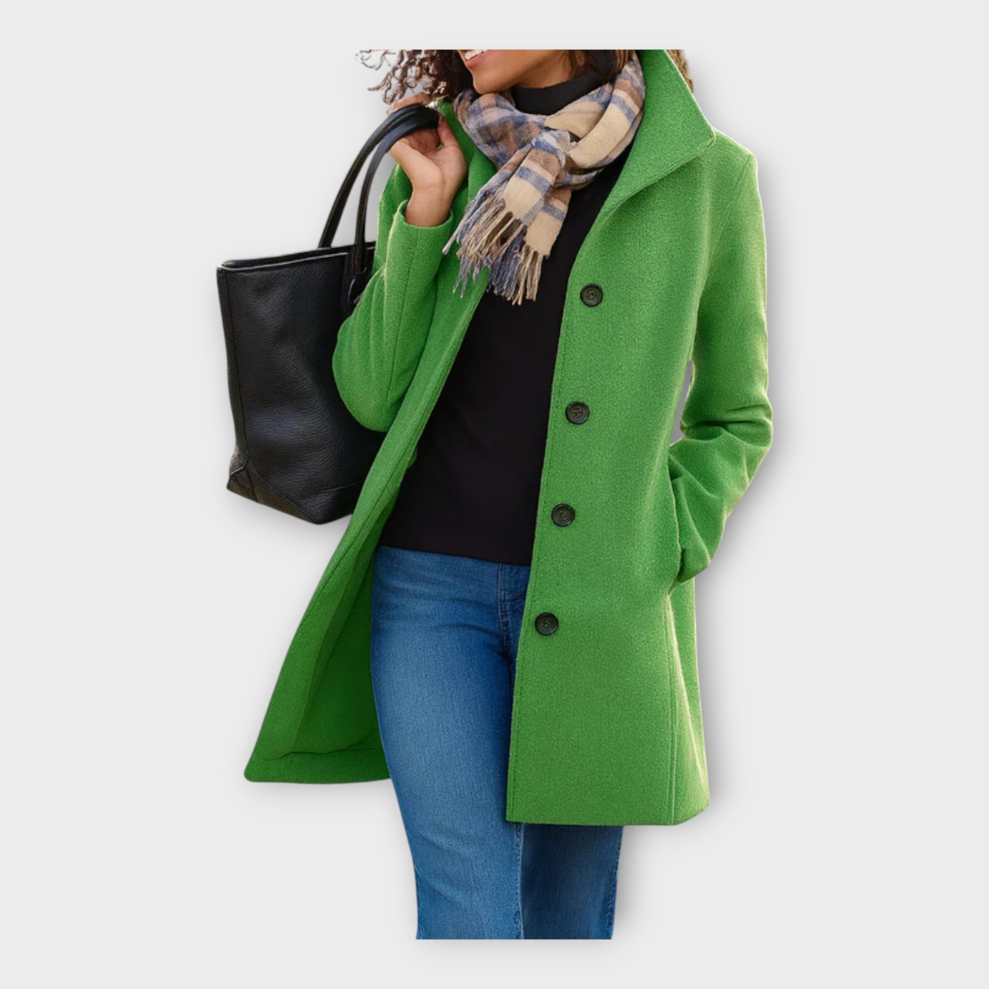 Tinna | Elegant wool coat with buttons