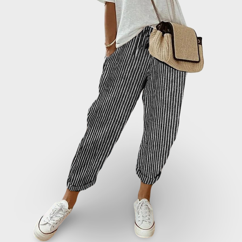 Helga | Stylish Casual Linen Trousers