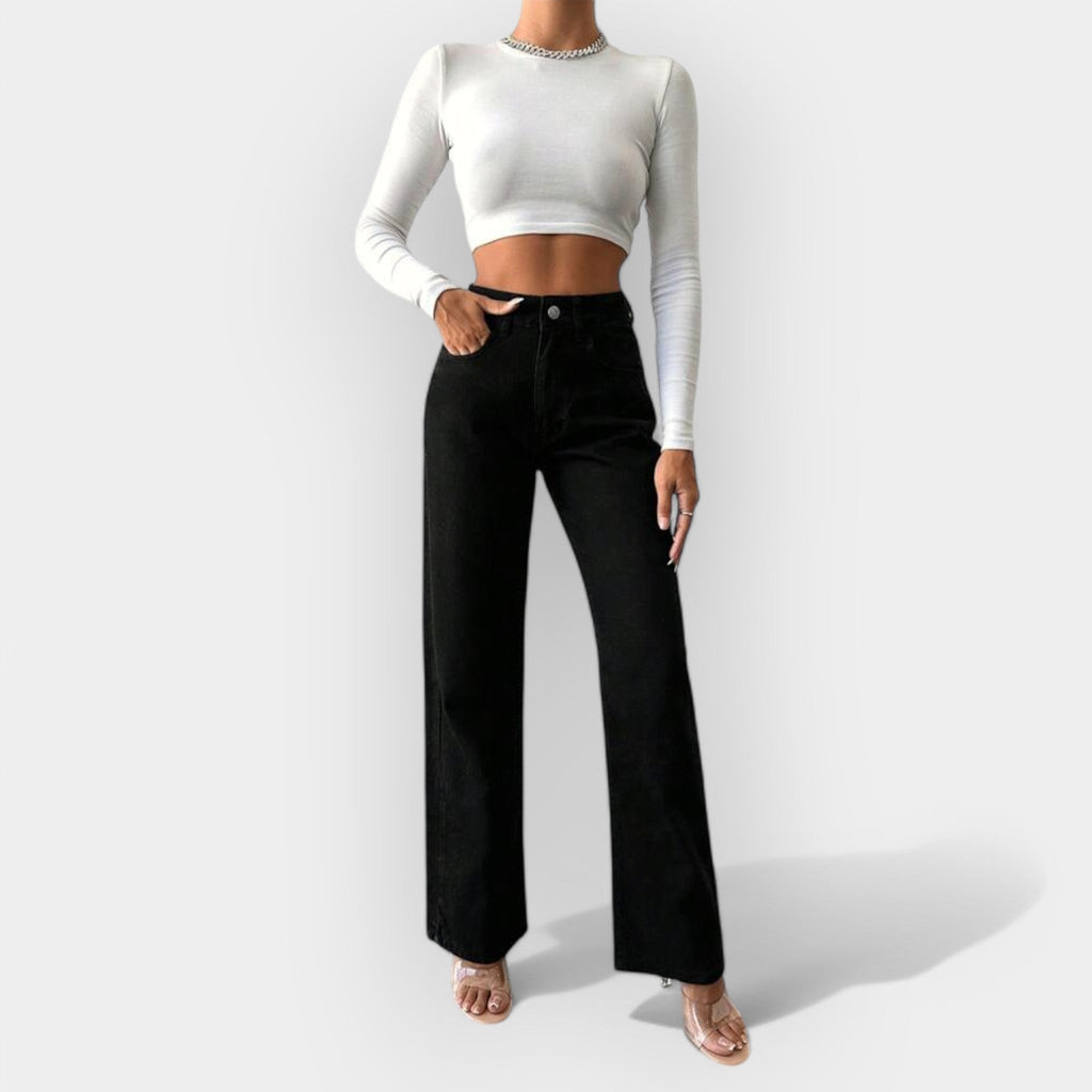 Celine | High-Waisted Trousers with Wide Legs