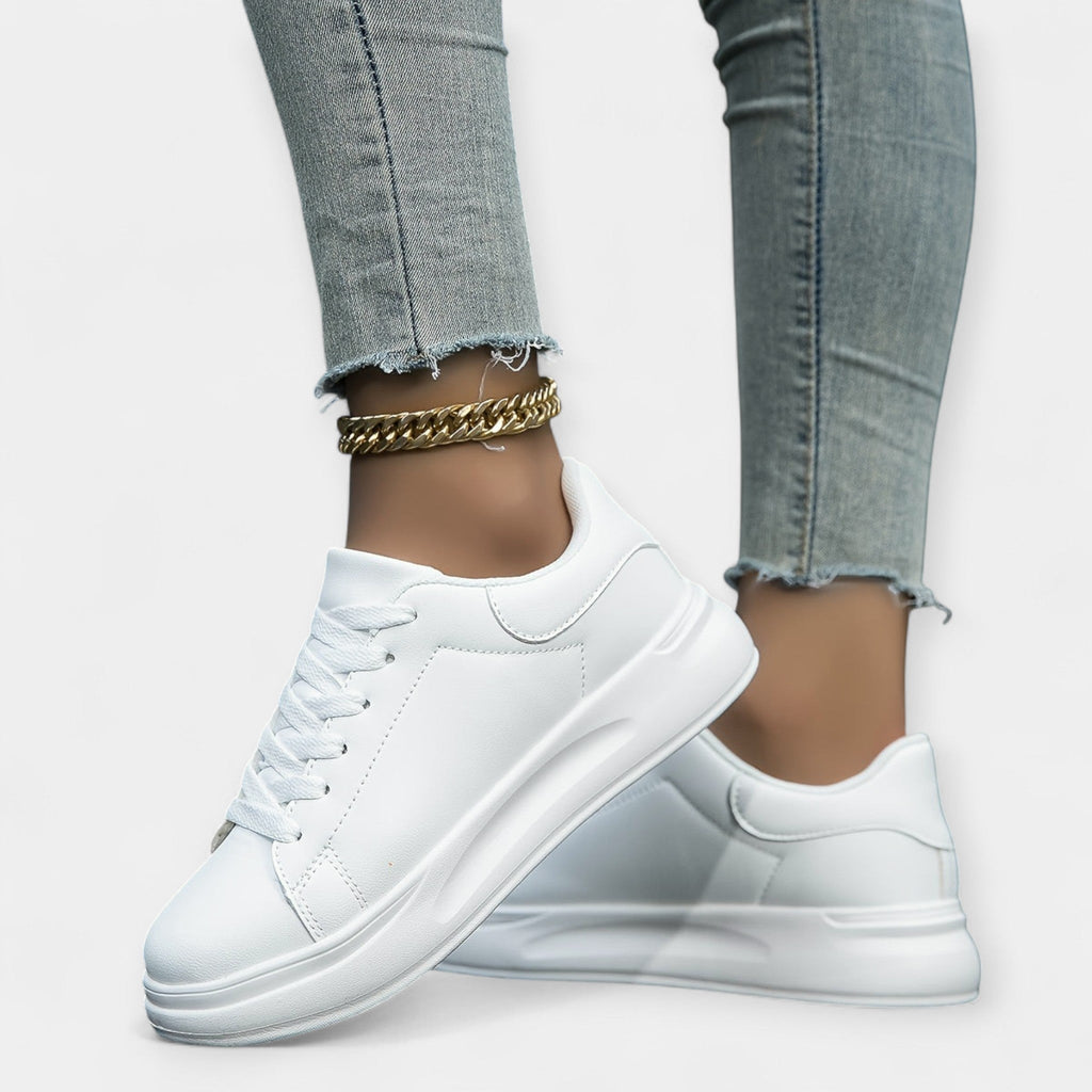 Alisa | White Leather Trainers